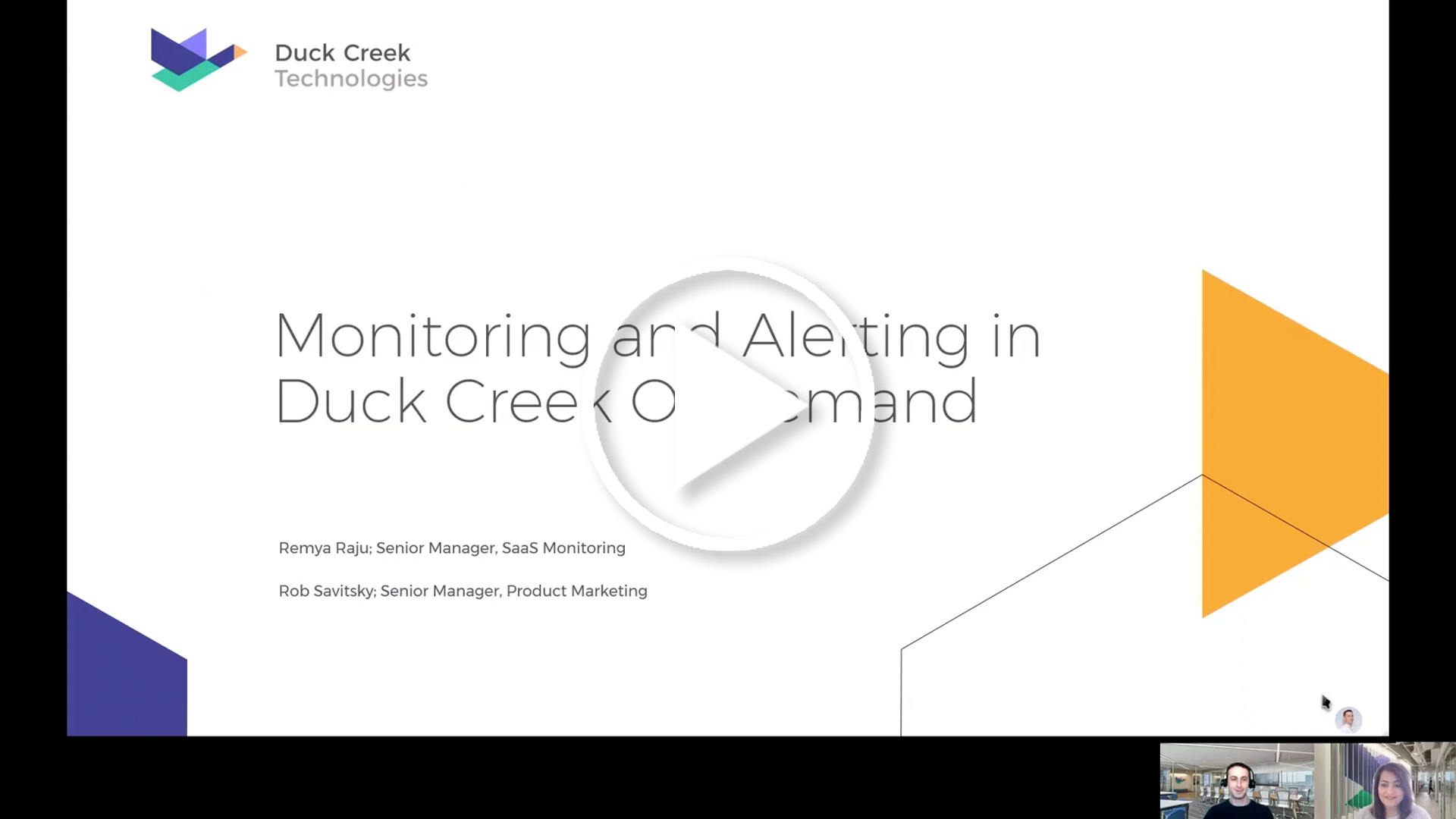 Monitoring and Alerting in Duck Creek OnDemand_Thumbnail_Play